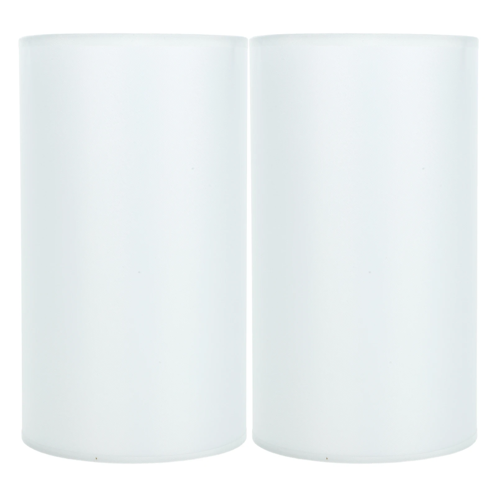 

2Pcs Lampshade Cloth Light Covers Cylinder Replacement Table Lamp Shades TC Gray Bedroom Living Room Decorative Accessories
