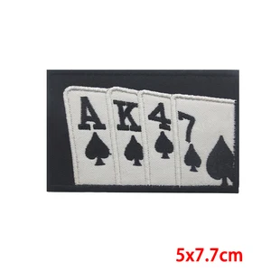 Patches termoadesivos para vestuário, AK47 Armas, Airsoft, Ferro Em, Tático, Militar, Bordado, Patch 8 principais vendas adesivos de armas - №6