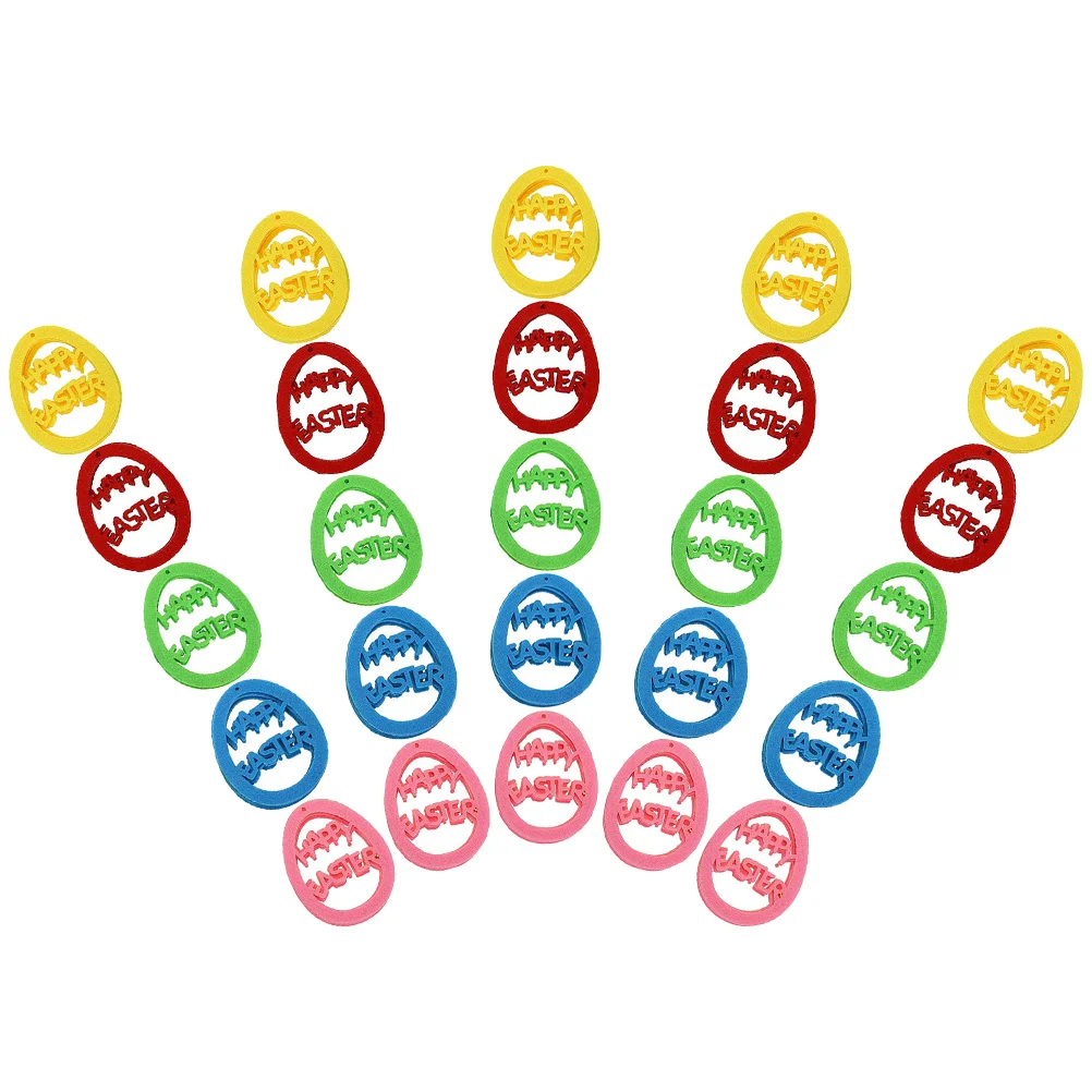 

20Pcs Felt Craft Easter Egg Hanging Decorations Exquisite Festival Pendant Home Door Decor Creative Festival Party Supplies