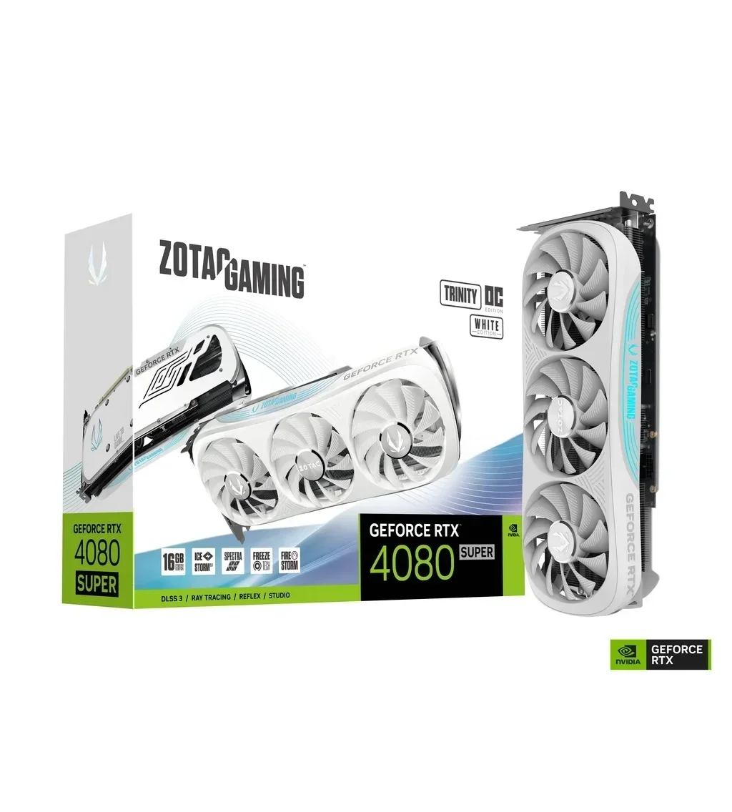 

Hot ZOTAC GAMING GeForce RTX 4080 SUPER Trinity OC White Edition 16GB GDDR6X DLSS 3.5 256-bit 23Gbps IceStorm 2.0 ZT-D40820Q-10P