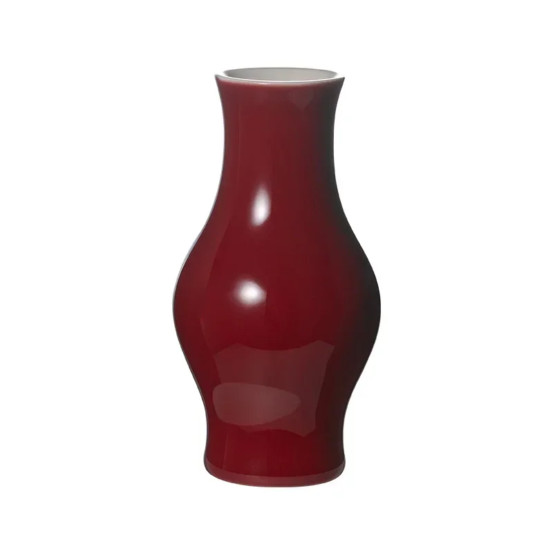 Chinese elegant simple ultimate monochrome desktop small palm vase Mini ceramic vase