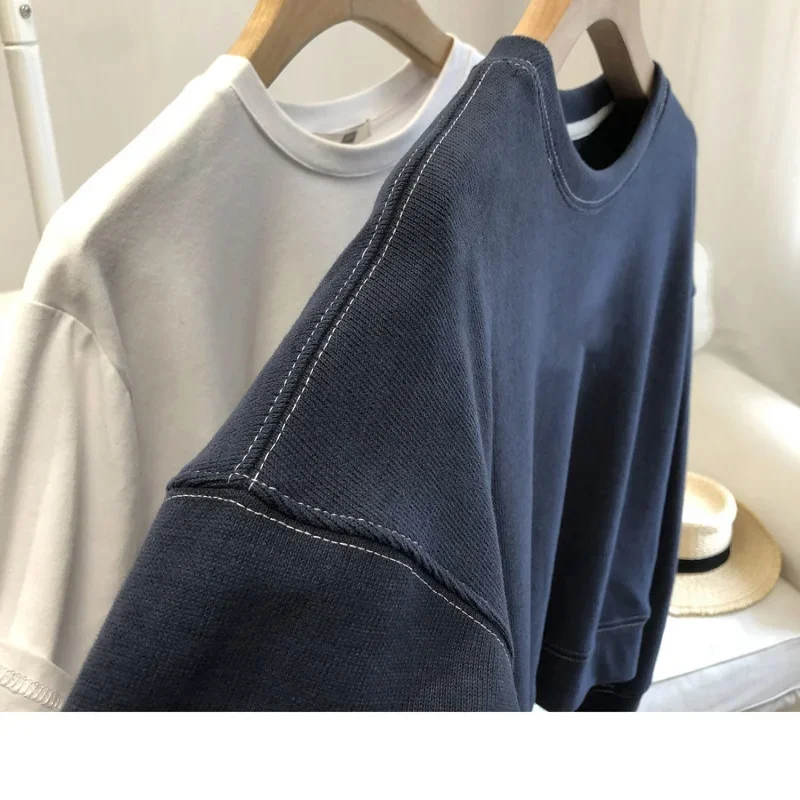 al yoga Short version of round neck bright line hoodie women loose set slim casual long-sleeved coat top