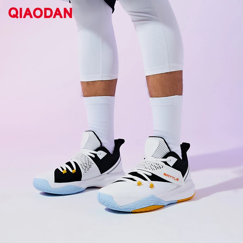 QIAODAN Basketball Shoes For Men 2023 High-top Professional Elegant Fashion Cushioning Non-slip Male Sneakers XM45210106