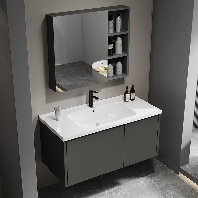 Ceramic integrated wash basin bathroom cabinet wash basin washbasin basin cabinet combination honeycomb aluminum