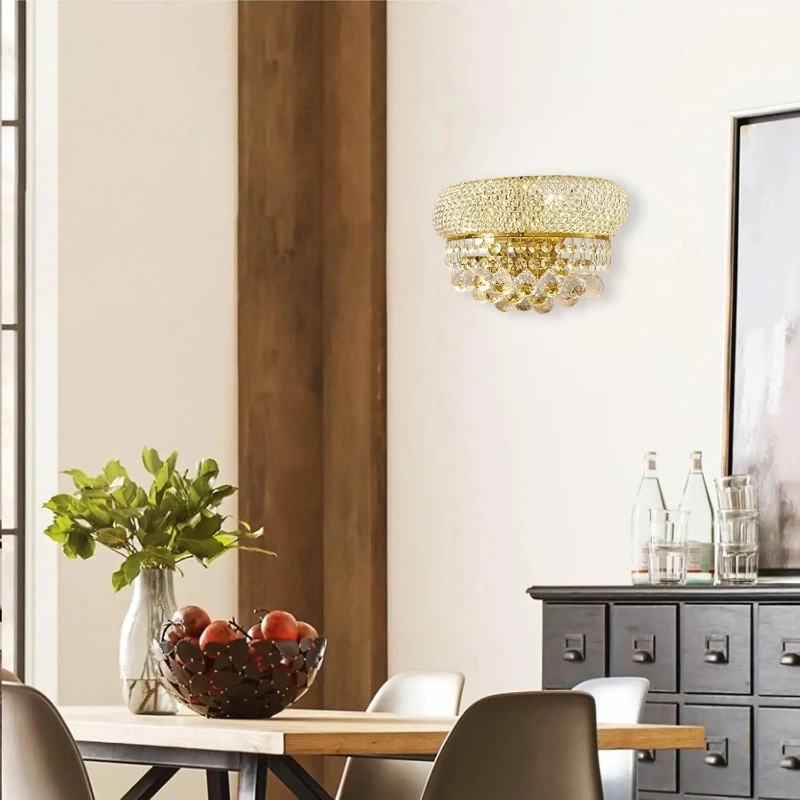 الشمال ضوء فاخر كريستال الجدار مصباح الآن مصمم بسيط غرفة نوم غرفة المعيشة ضوء الممر تركيبة إضاءة الزخرفية