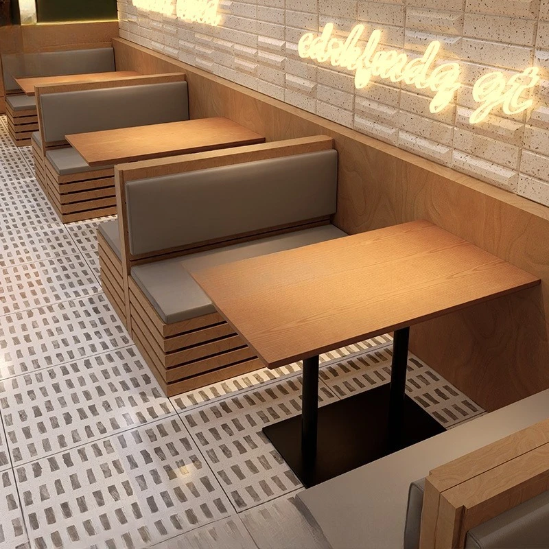 West restaurant wall booth sofa custom theme restaurant table and chair combination catering hotel sofa commercial