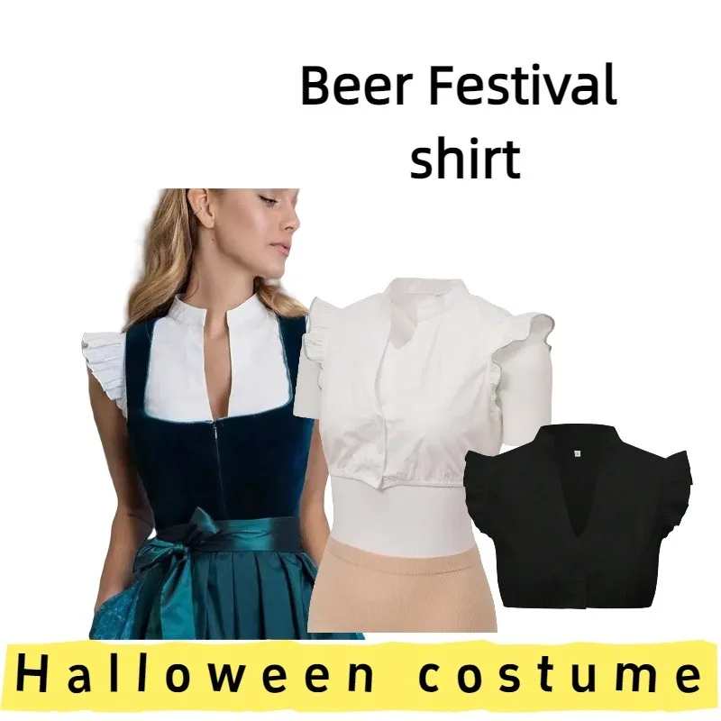 

European American Women's German Traditional Oktoberfest Beer Festival Shirt Top for Beer Festival Celebrations Oktoberfest