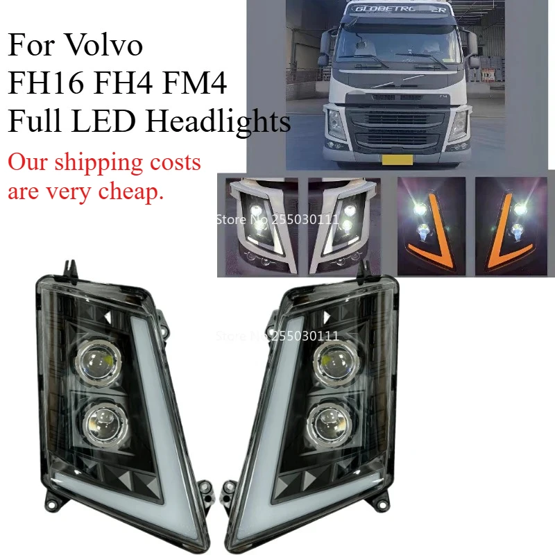 

1 шт. подходит для полностью светодиодных фар Volvo FH16 FH4 FM4 с линзами влево и вправо OEM: 22239219/21221130 22239217 22239219