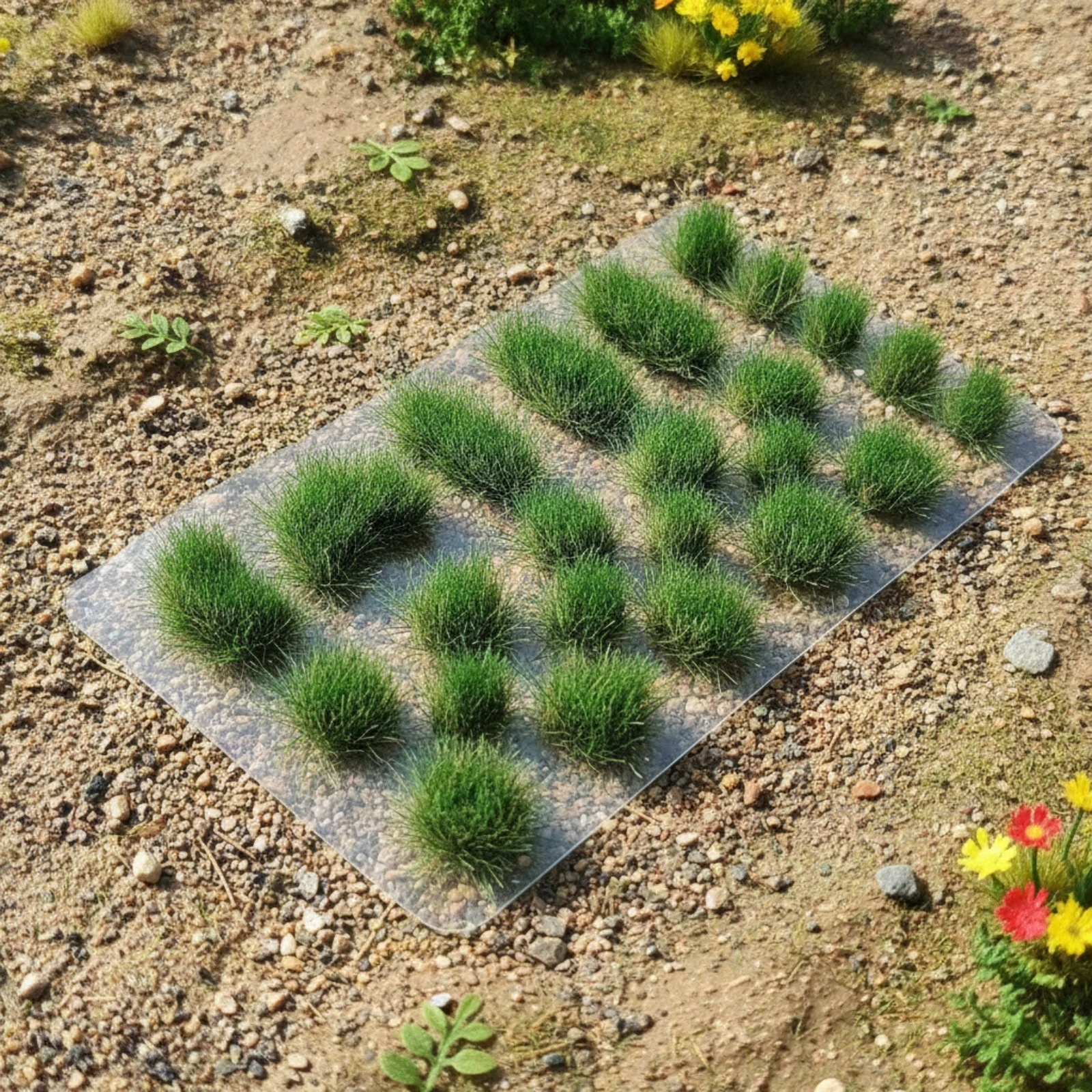 Miniature Grass-Clump Model Lifelike Static Grass Tufts Scenery Detail Piece Non-Assembled Modeling Supplies Flexible