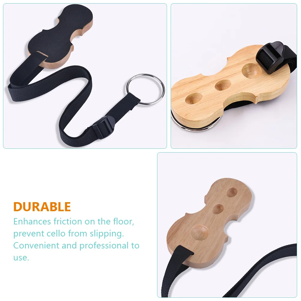 

Wooden Cello Endpin Rest Thick Non-Slip Stopper 3-Hole Design Anti-Slip Pad For Cello End Pin Holder Floor Protector