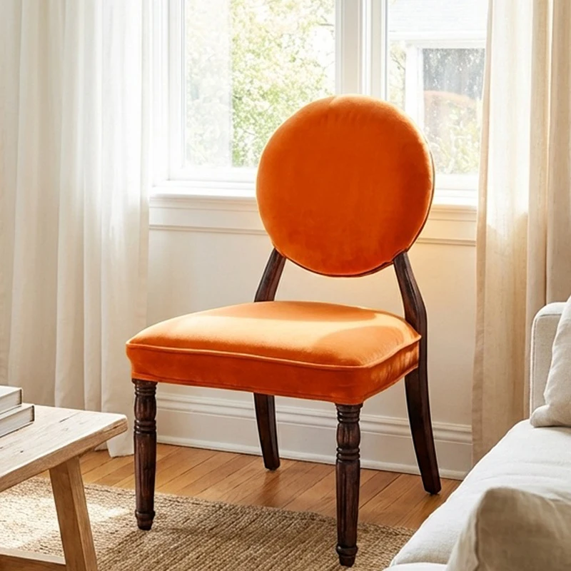 

1 Pcs Elegant Home Dining Chair Cover Restaurant Hotel Bar Dustproof Velvet Round Back Chair Cover（Only Chair Covers）