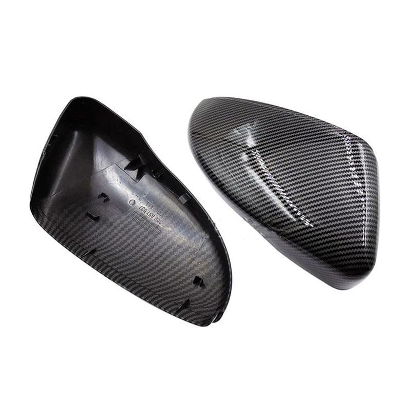 Driver Passenger Carbon Fiber Side Mirror Cover Caps RearView Mirror Shell for VW CC Eos Passat B7 Beetle 3C8857537 3C8857538