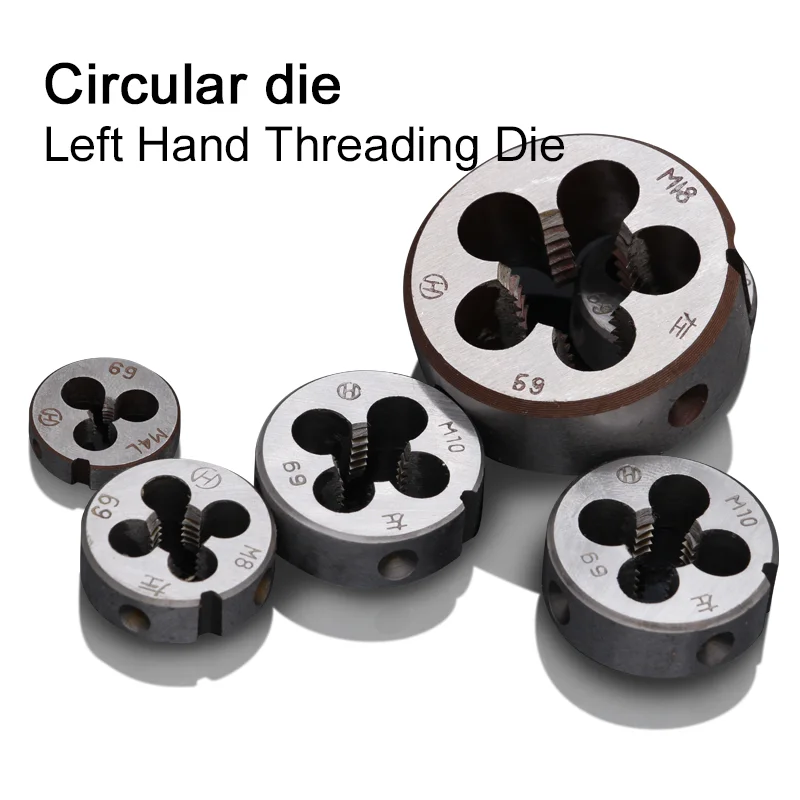 1pcs Left Hand Threading Die Metric screw manual tap Dies Tools for Metalworking M3 M4 M5 M6 M8 M10 M12 M14 M16 M18 M20