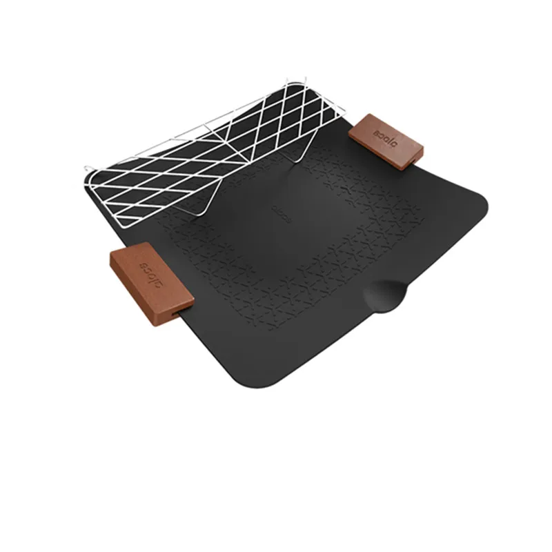 

Outdoor Camping Tile Grill Pan ALOCS Non-Stick BBQ Skillet Compatible with Various Cooktop Large Area Anti-scald Handle Tile Pan