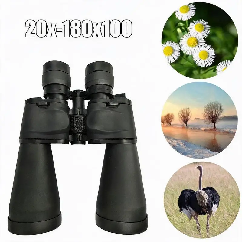 Binocular Zoom Binoculars Adjustable 20-180x100 Night Vision Outdoor Viewing High Power High Definition Portable Waterproof