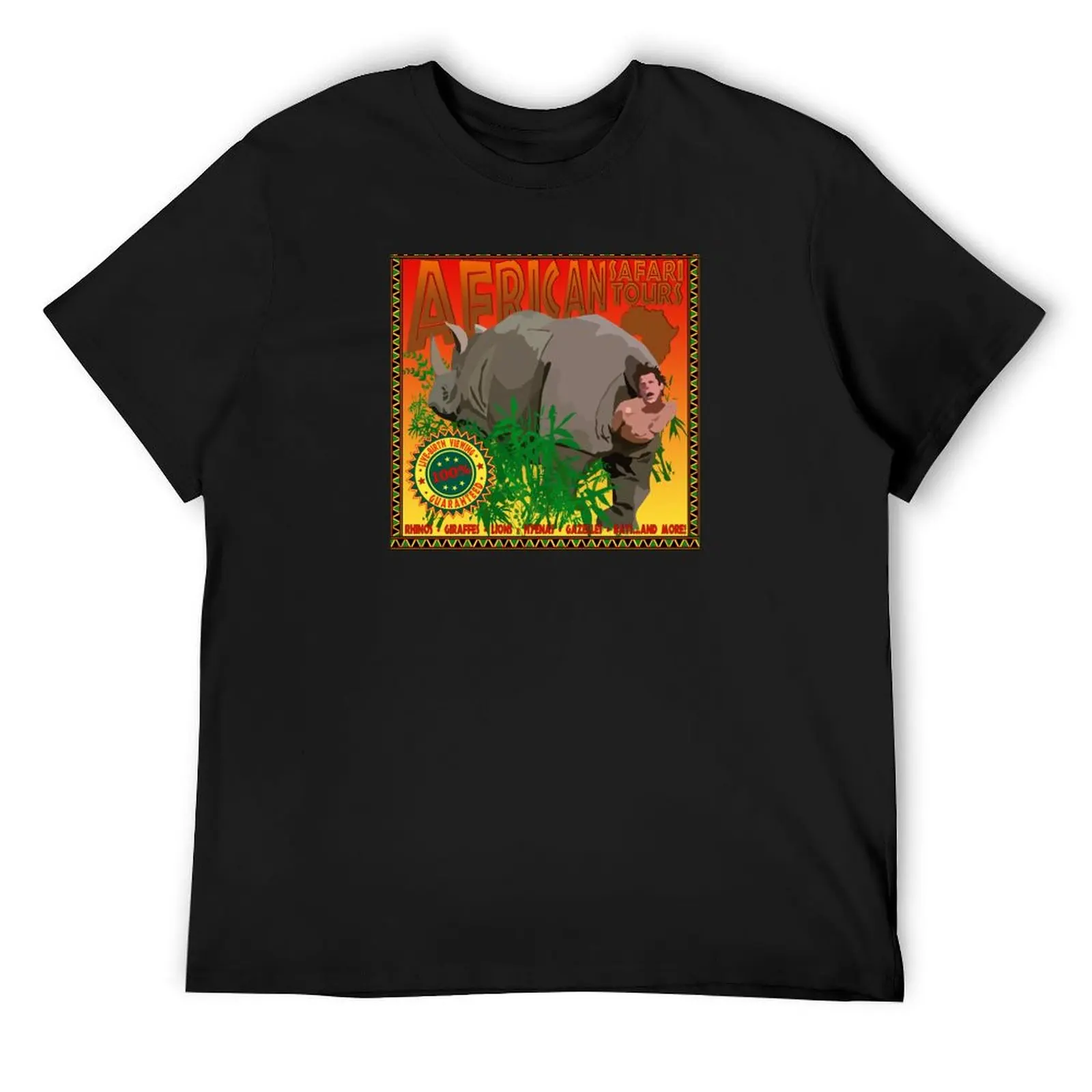 Ace Ventura Rhino X African Safari Tour T-Shirt boys animal print oversizeds graphic shirts essential t shirt men workout shirt