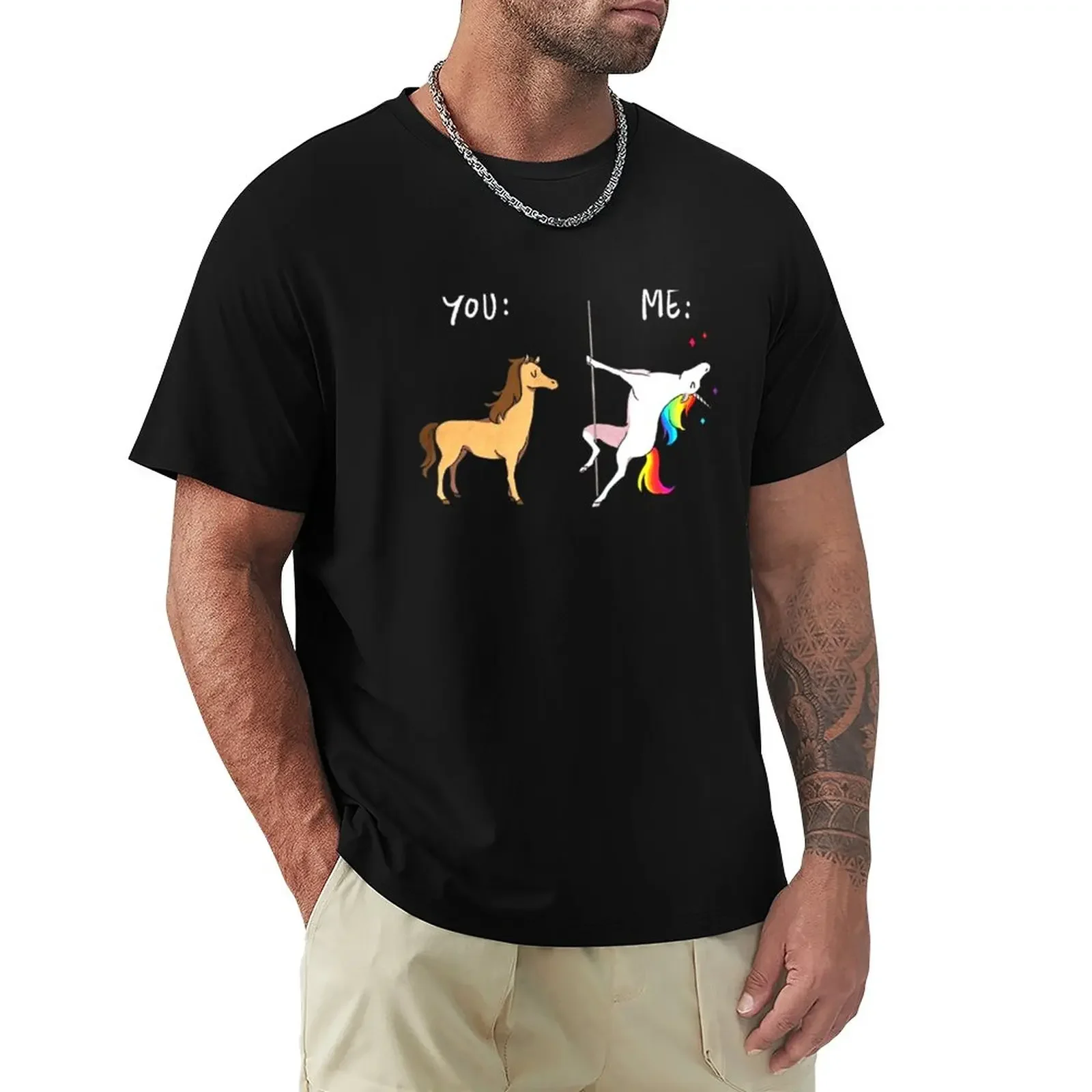 Me Unicorn You Horse Pole Dancing T-Shirt plus sizes blacks anime clothes plain white t shirts men