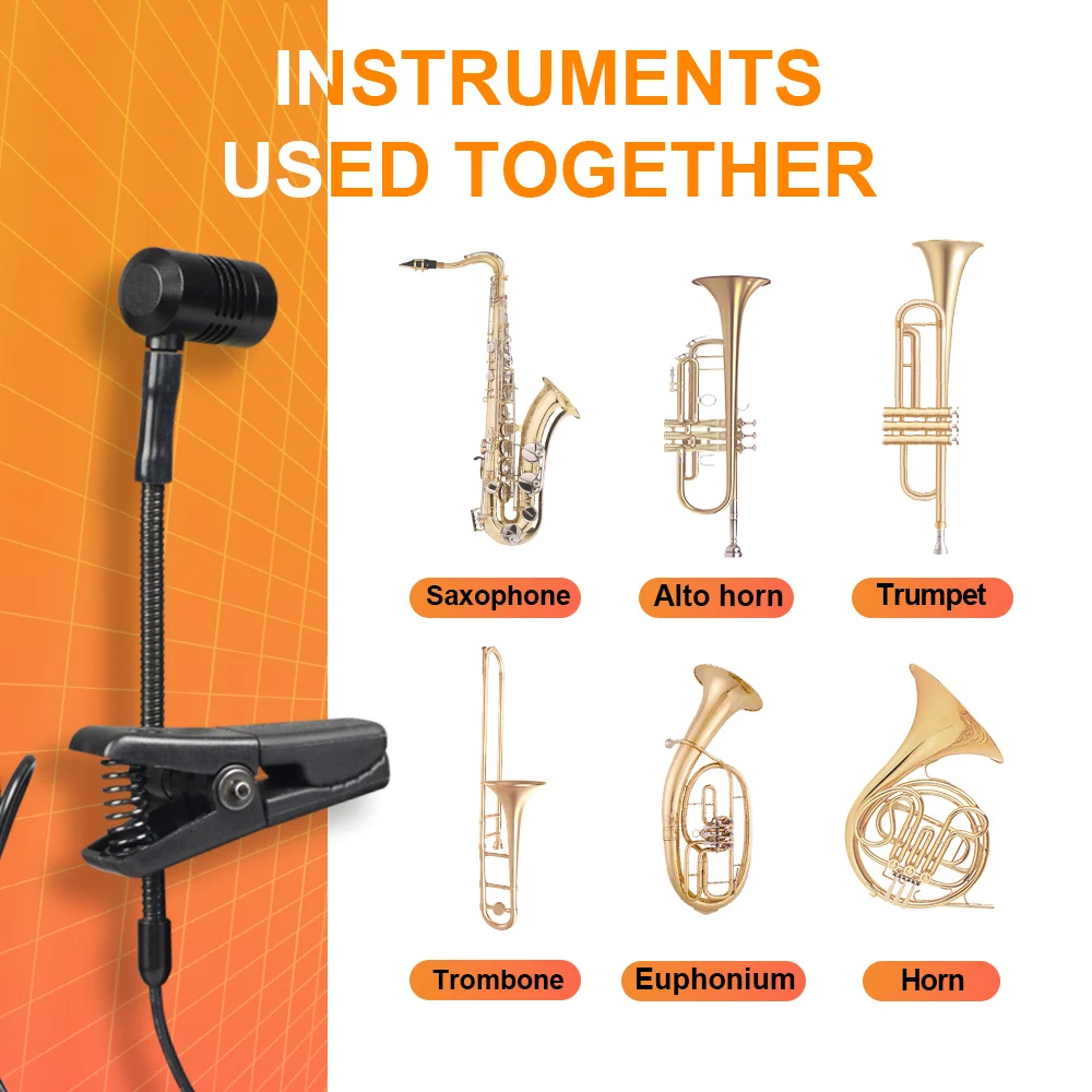 E908 Saxphone Instrument Microfoon, Saxofoon, Trompet, En Tuba Professionele Instrument Microfoon