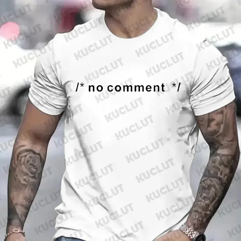 2026NEW Funny T-shirt Geek Novelty Joke Coding HTML CSS Developer Gift No Comment T Shirt for Men Male Summer Casual Short Y2K