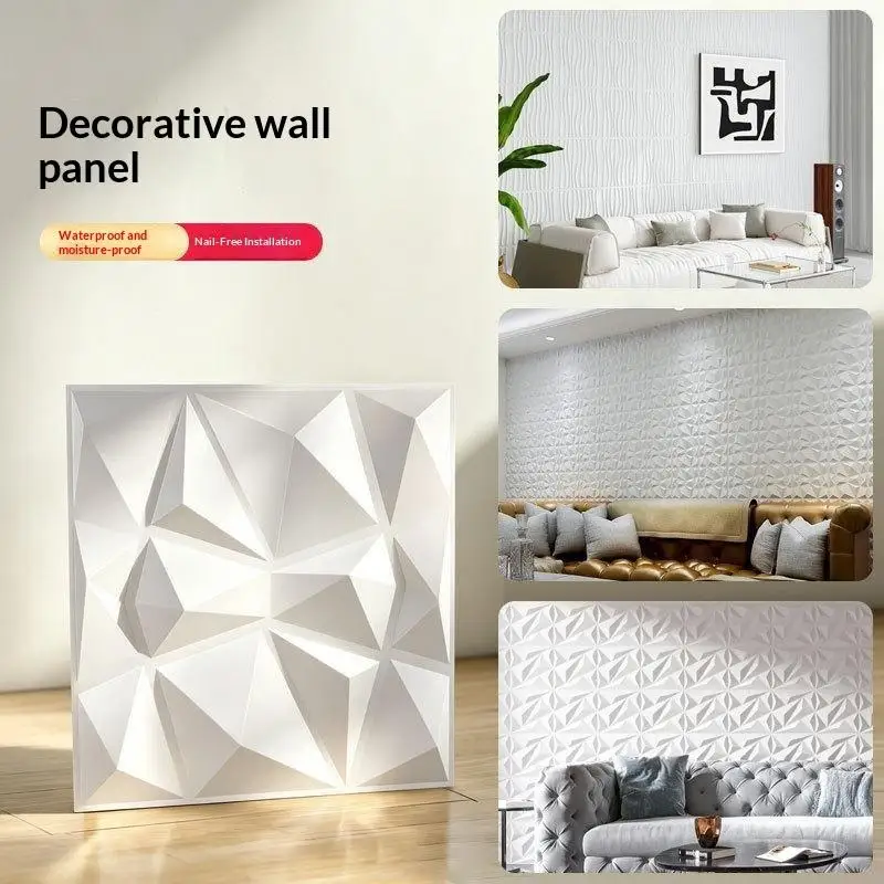 3D Wall Panel 30x30cm Indoor Wall Decoration For Living Room Bedroom Hotel Office Wall Sticker For Home Interior Decor Supply
