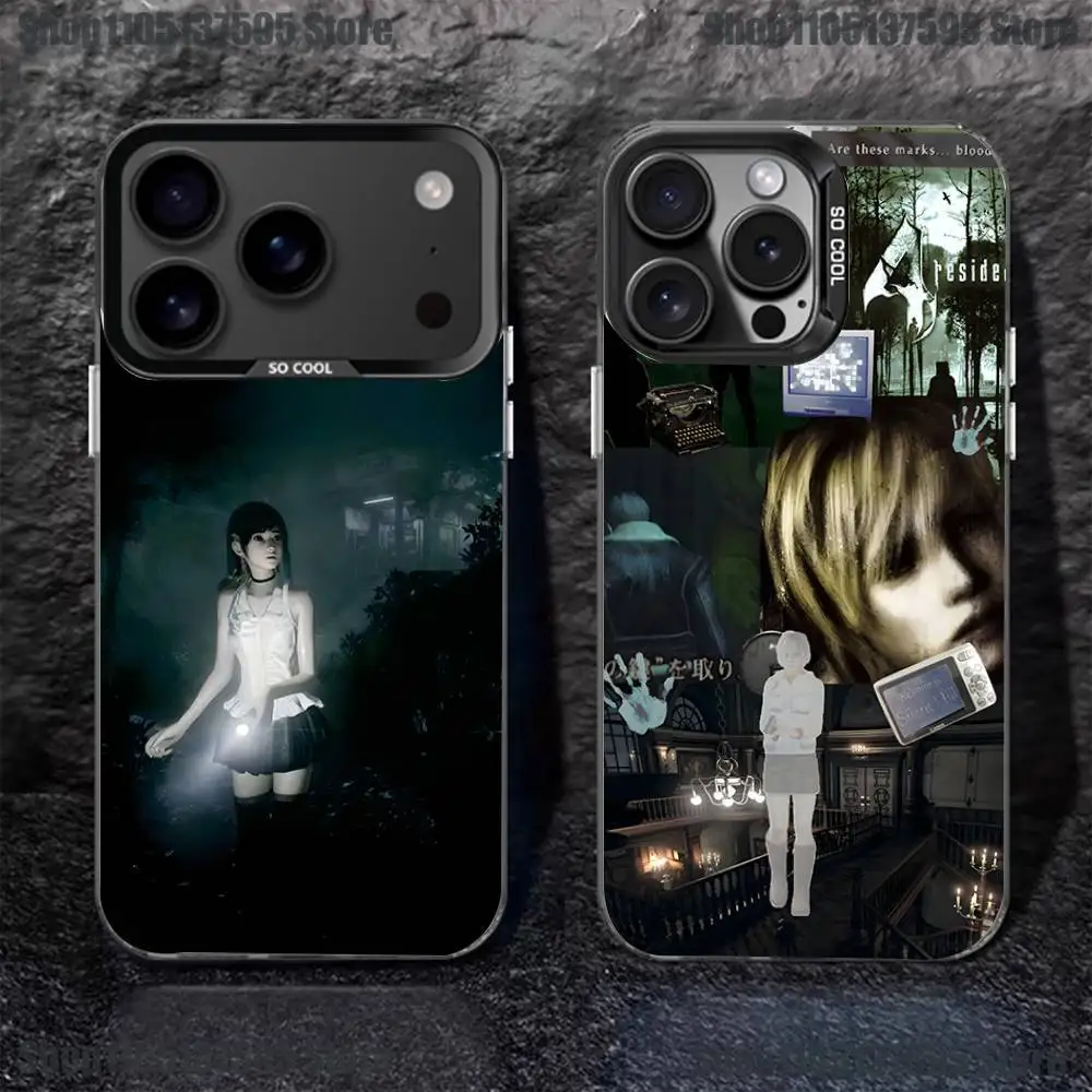 

S-Silent Horror Hill Game Phone Case For iPhone 17,16,15,14,13,12,11,Pro,XS,Max,Plus,Mini,SE4,E Black Matte Shockproof Cover