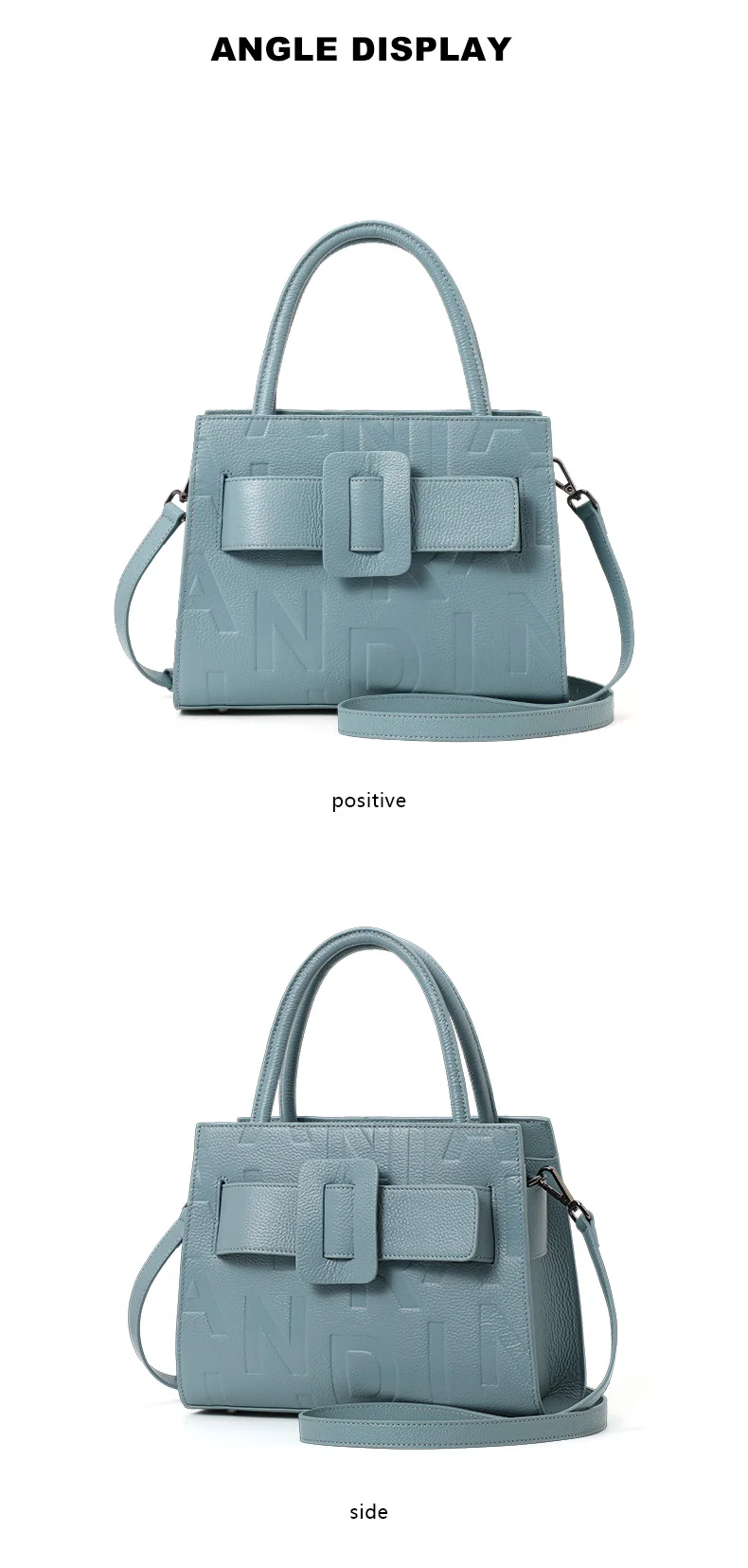 Modische und vielseitige Letter-Tasche für Damen, Handtasche & Umhängetasche aus echtem Leder, neue trendige Damenhandtasche aus Rindsleder 2026 – Detail 7