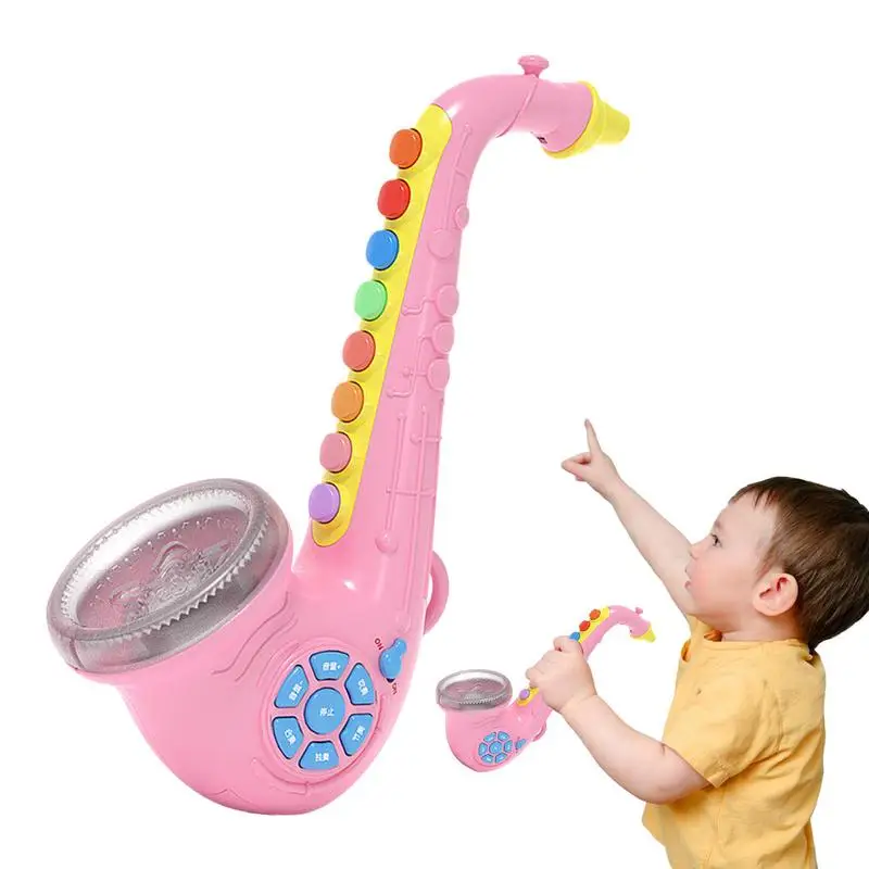 Kids Trumpet Interactive Music Toy With Light And Sound Simulated Musical Trumpet Toy Portable Musical Instruments Educational