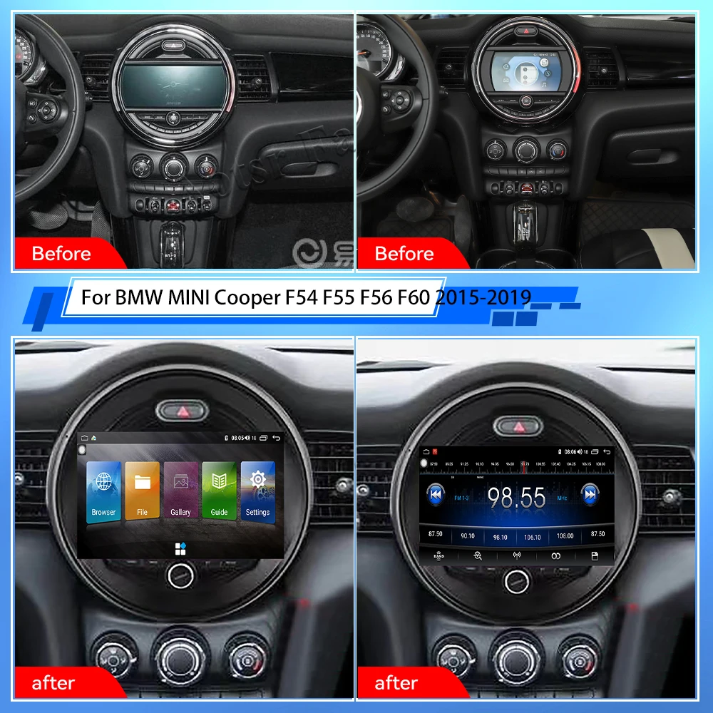 Android 12.0 6+128G For BMW Mini 2015-2019 Multimedia Player Car GPS Navigation Auto Radio Stereo Tape Recoder Head Unit Carplay