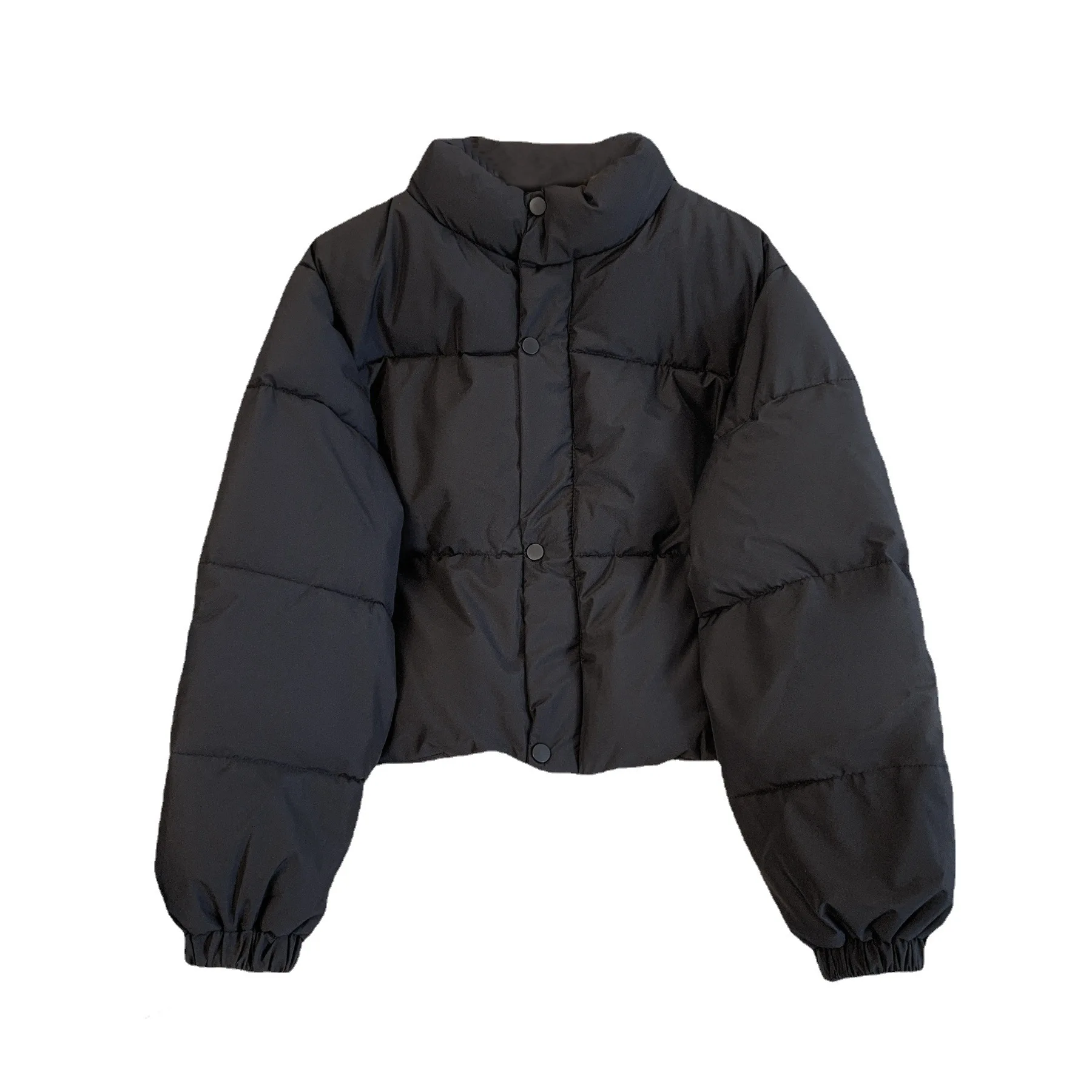 

Puffer Parkas Womens Winter Coat Female Casual Fashion Windproof Pockets Hood Fall Drawstring Colorful Sleeve Simple Button Vibe