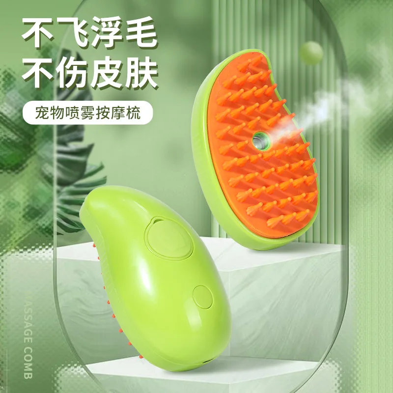 Расческа-спрей для домашних животных, удаление волос в один клик и добавление жидкости, средство для чистки кошачьей шерсти, многофункциональная массажная расческа для манго, перезаряжаемая