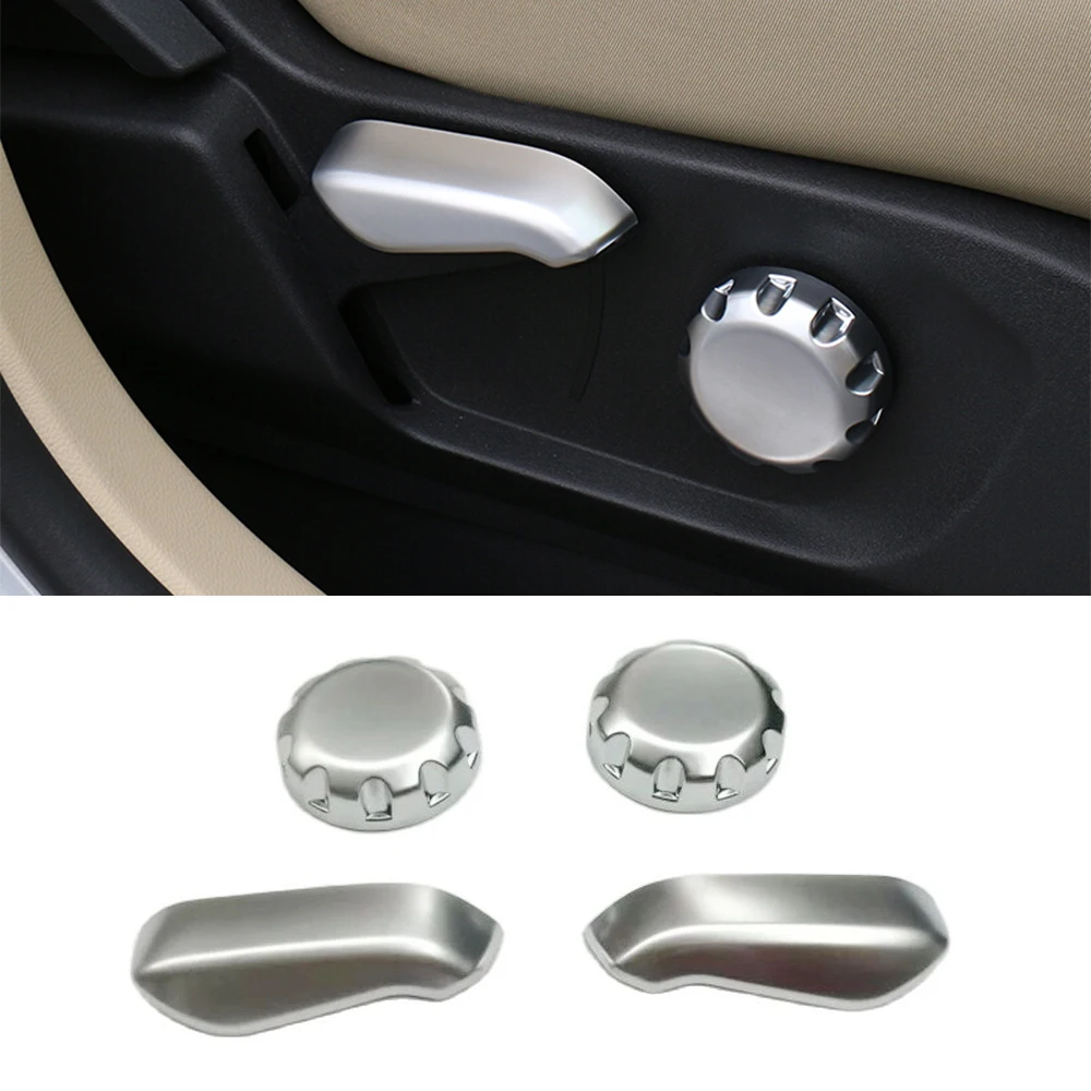 

ABS Matte For Ford Edge 2015 2016 2017 accessories Car Seat adjustment Switch button Frame Cover Trim Car styling 4pcs