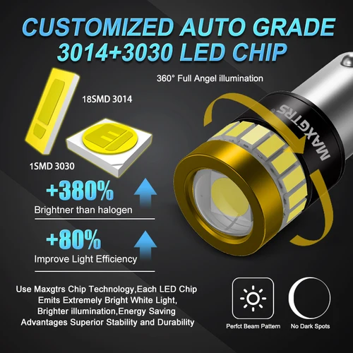 Imagen 2 del producto 2x24V T4W BA9S H21W BAY9S BAX9S LED CANBUS 24V luz de marcha atrás lateral Interior de coche superbrillante H6W H5W bombilla de estacionamiento de coche blanco Amb