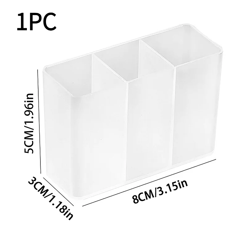 *Punching Free Wall Mounted 3Grids Storage Box Eyebrow Clip Scissors Eyebrow Pencil Brush Lipstick Small Items Organizer Storag