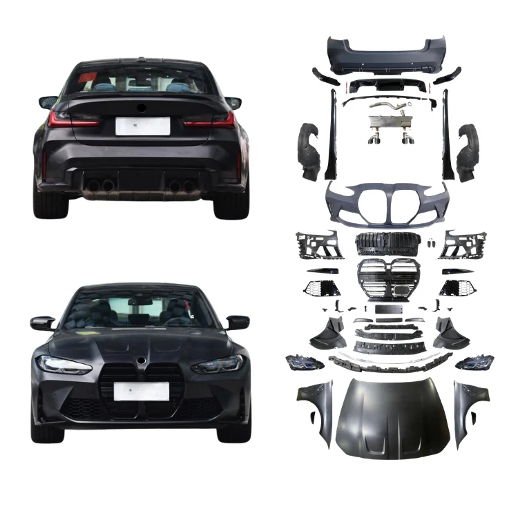 Body Kit for  3 Series 2018-2024 G20/G28 Upgrade to M3  LED Headlight Hood Car Bumper Side Skirt Engine Hood Grating