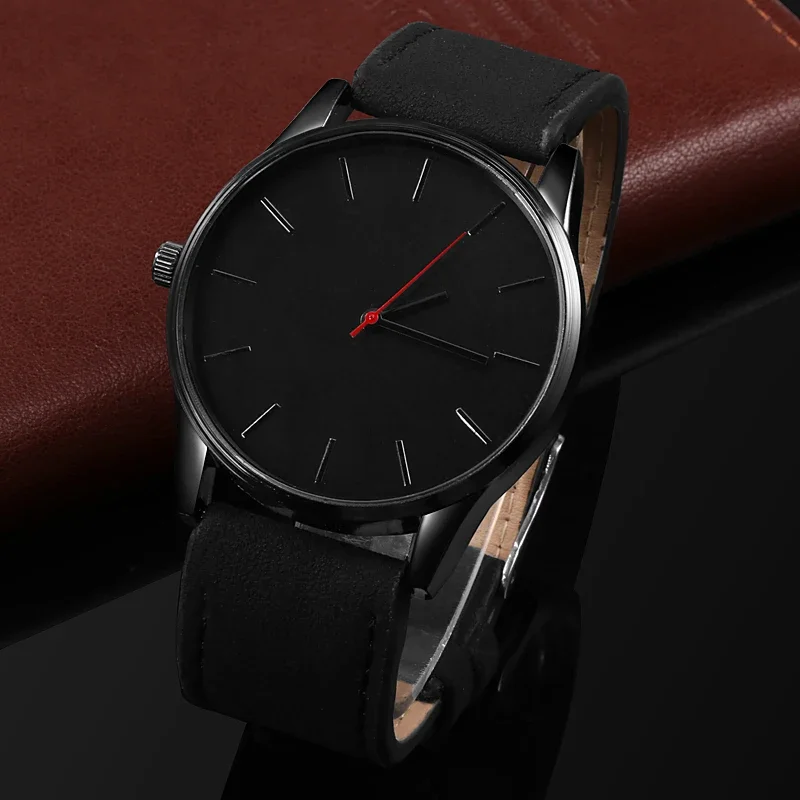 Fashion Men Watches Simple Analog Men's Quartz Wristwatch Casual Leather Sports Man Watch Clock Reloj Hombre