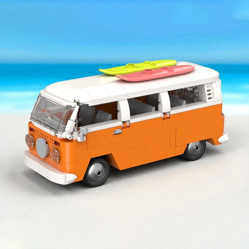 

506 шт. MOC Volkswagenes Transporter T2 строительные блоки идеальный подарок для праздничных строительных приключений Рождественский подарок