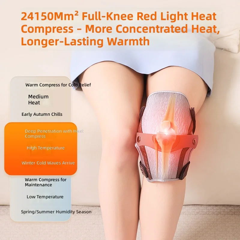 Heated Knee Massager, Electric Heating Pad for Joint Pain Relief, Warmth Therapy, Elderly Arthritis Leg Warmer, Rechargeable