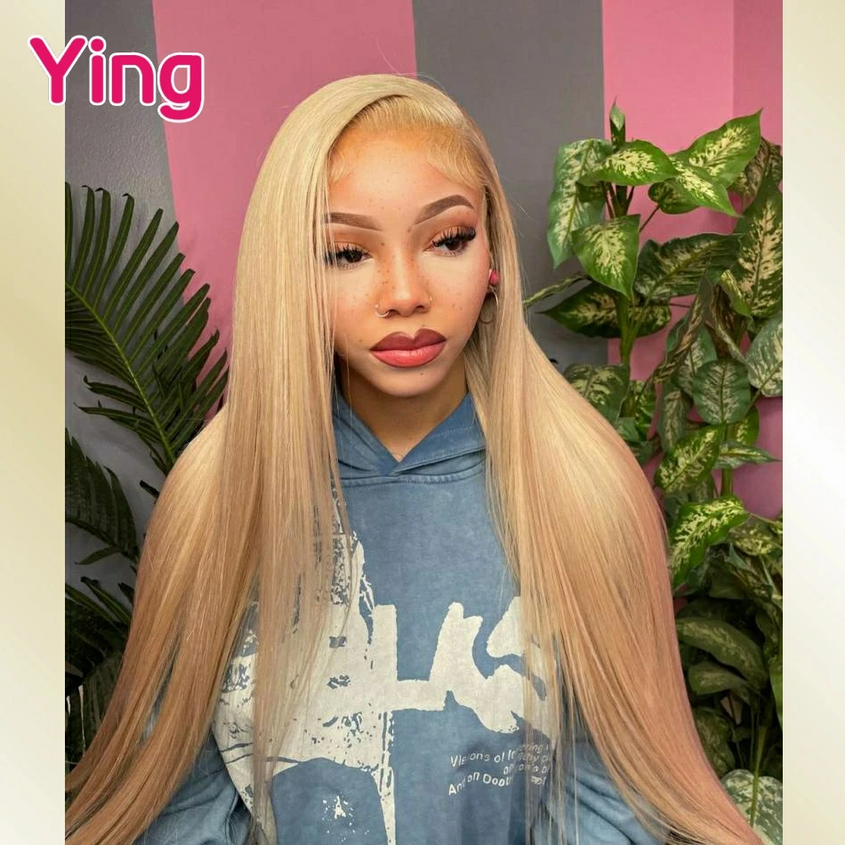 Ying Light Coffee Colored 200% Bone Straight 13x6 Transparent Lace Front Wig PrePlucked With Baby Hair Ying 13x4 Lace Front Wig