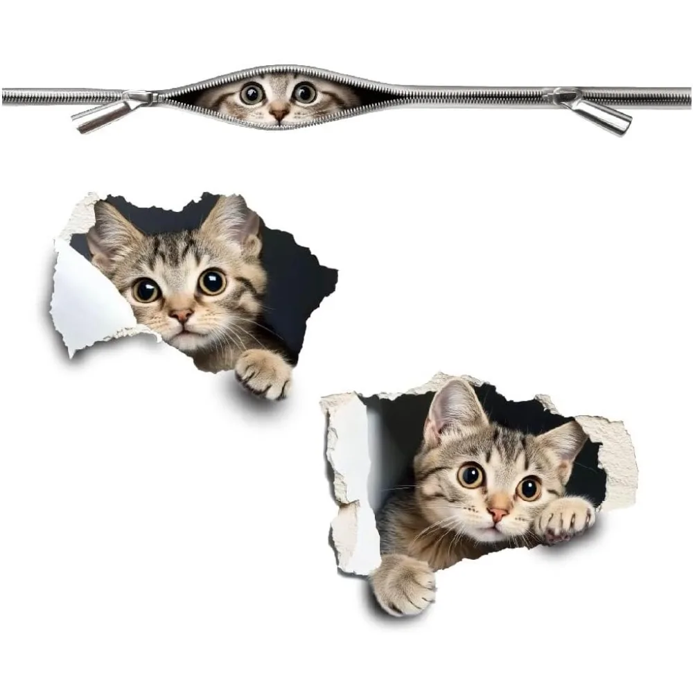 Translucent PVC Self Adhesive Wall Stickers Waterproof Building Decals for Home Living Room Bedroom Wall Decoration Cat Shape