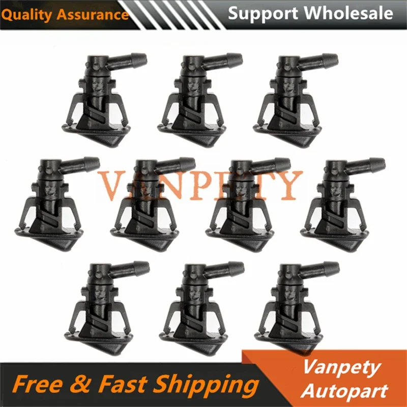 10Pcs Front Windshield Wiper Washer Jet Nozzle for Jeep Wrangler JK 2013-2016 2017 2018 68164356AB