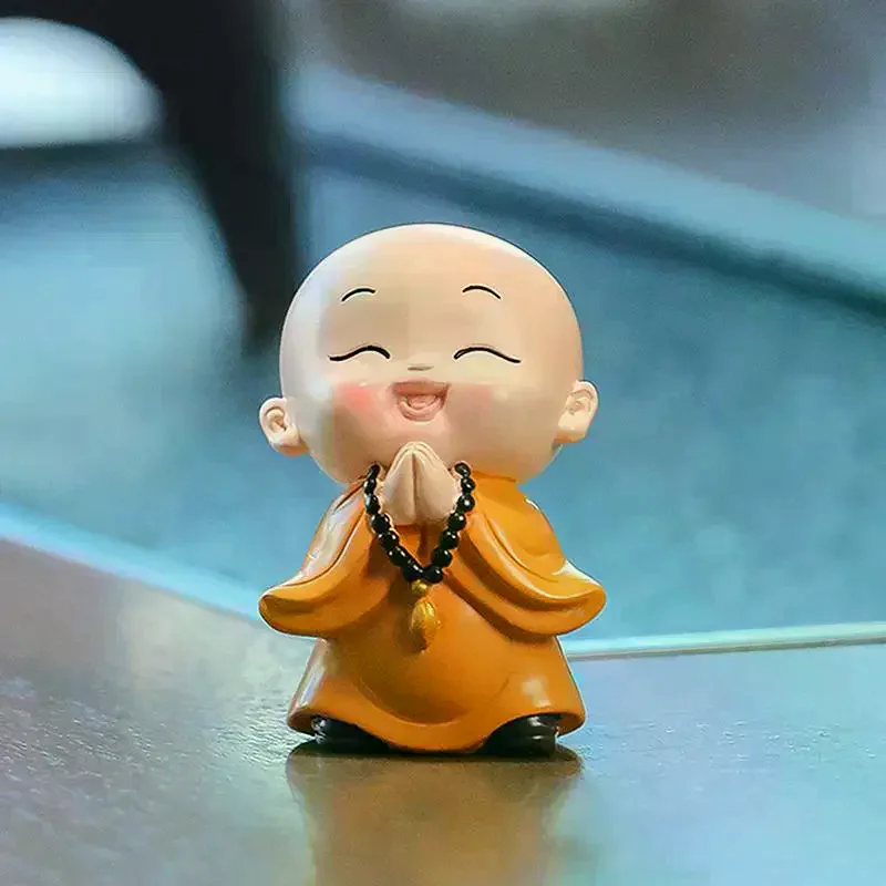 Mini Buddhas Statue Little Buddhists Monks Buddhism Figurine Zen Ornament Home Aquarium Tank Garden Yard Decoration