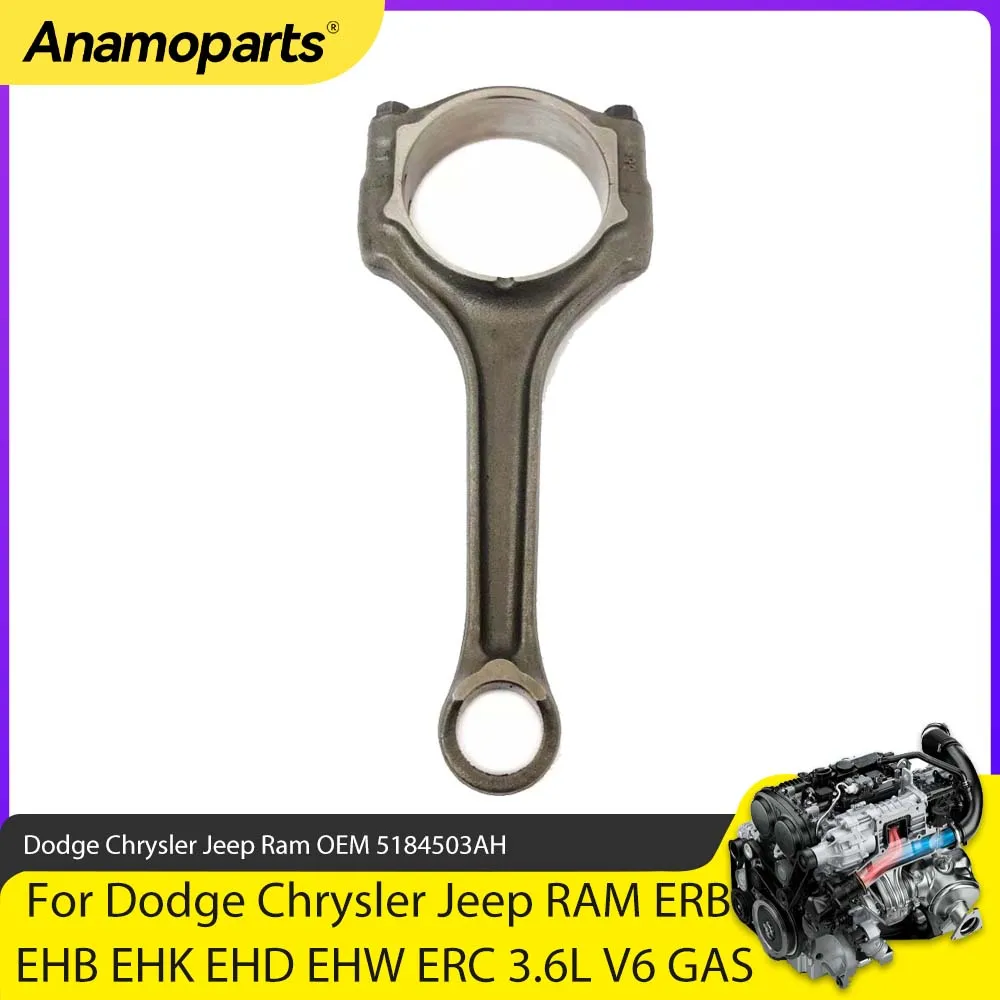 

Детали двигателя, Шатун подходит для 3,6 л ERB V6 GAS для Dodge Journey Chrysler 300C Jeep Grand Cherokee Wrangler Ram 3.6L 5184503AH