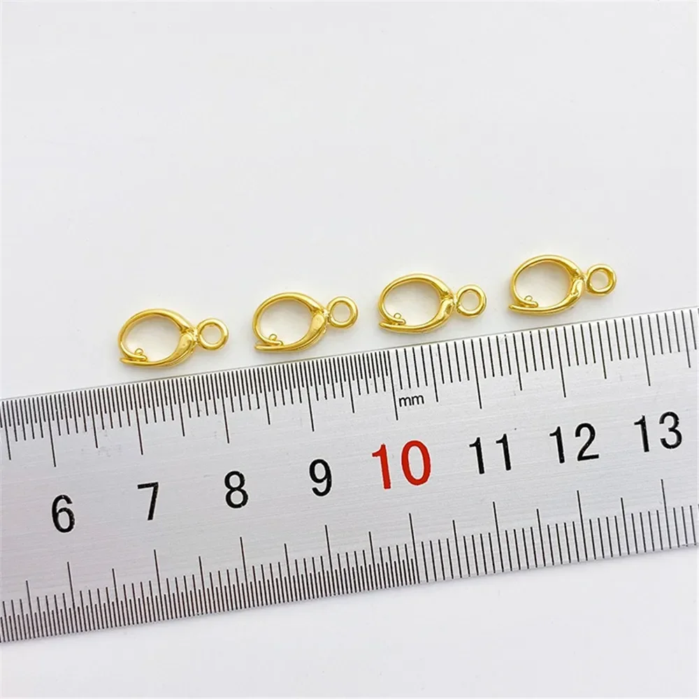 

14K Gold-plated Pearl Necklace Pendant Universal Buckle Buckle Handmade Diy Bracelet Jewelry Connection Accessories K073