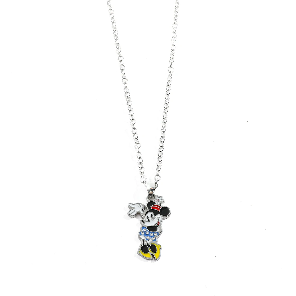 Disney Cartoon Minnie Mouse Pendant Necklace Fashionable Necklace Gift  Sweet and Cute Girl Collarbone Chain