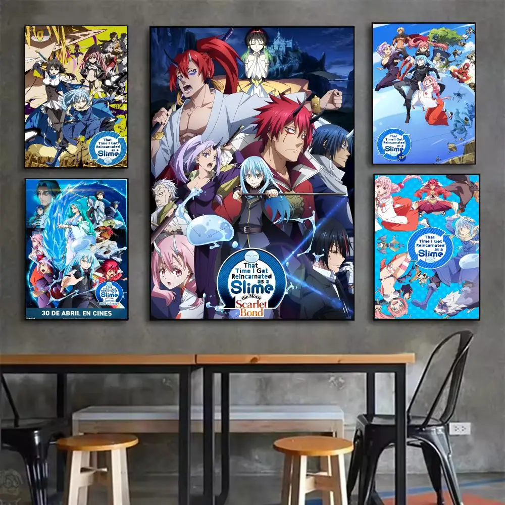 That Time I Got R-Reincarnated As A Slime Poster Wall Art Poster Sticker For Living Room Bar Bedroom Home Decoration
