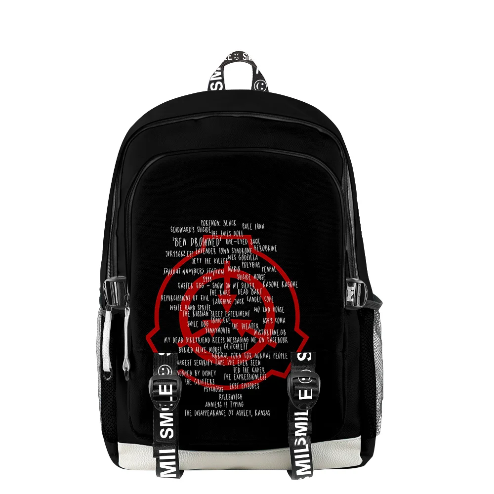 2021 3D Horror Creepypasta Men Women Backpack Oxford School Bag Fashion Style Teenager Girl Child Bag Travel Backpack