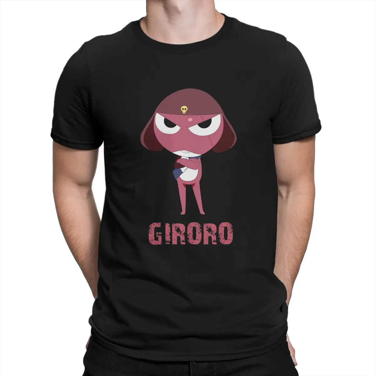 Corporal Giroro Reporting T Shirt Sgt Frog Keroro Gunso Cartoon Anime 100% Cotton Tops Humor Short Sleeve Round Collar Tees