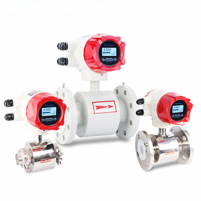 digital electronic magnetic water flow meter with 4-20mA RS485 output flowmeter magnetic for pvc 16 pipe