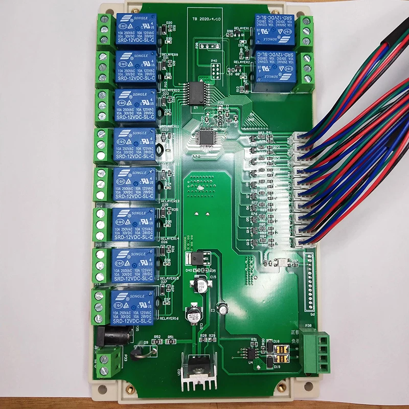 6 8 10 12 channels separate touch buttons with relay board self-locking, inter-reset, interlocking touch control module