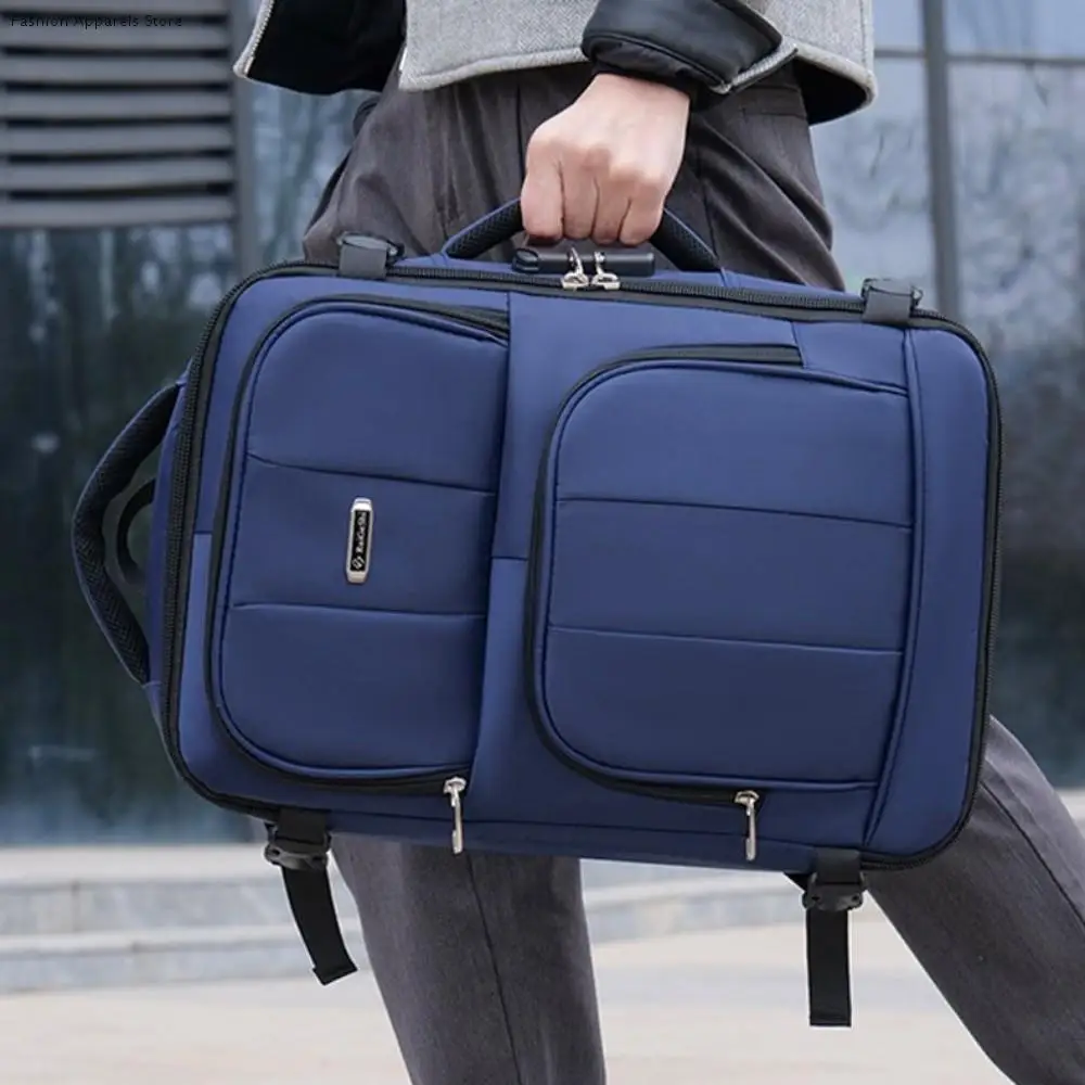 Mochila de viaje con cerradura de combinación, mochila de negocios con asa lateral antirrobo para hombre, bolsa de equipaje multicapa de gran capacidad para la universidad